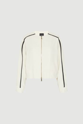 Satin Crepe Bomber Jacket