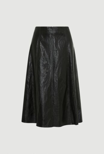 Midi Skirt in Glossy Effect