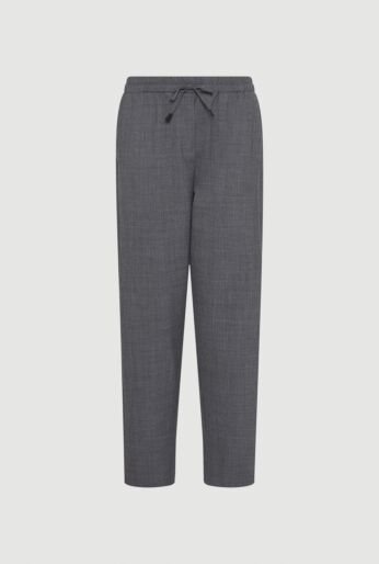 Wool Blend Tapered Trousers