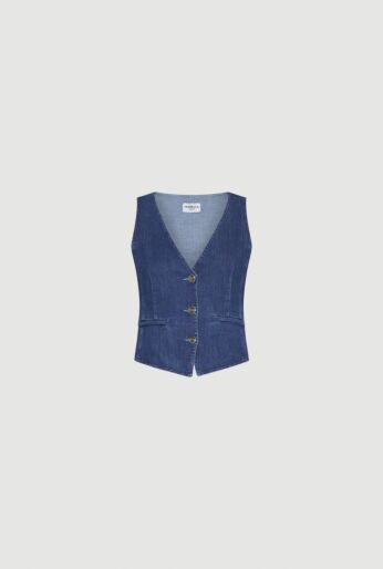 Denim Cut-Out Waistcoat