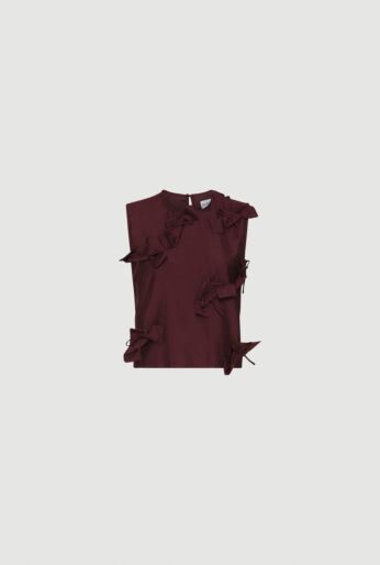 Cotton-Silk Top with Bows