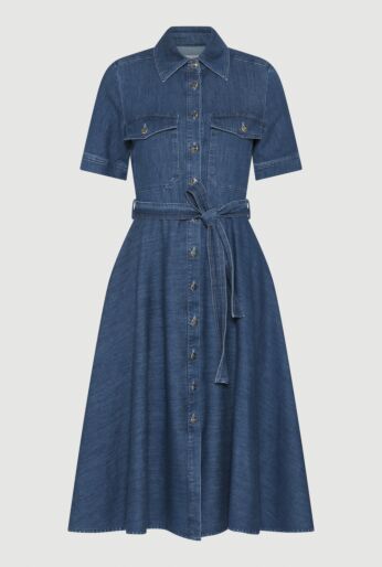 Belted Denim Shirt Dress