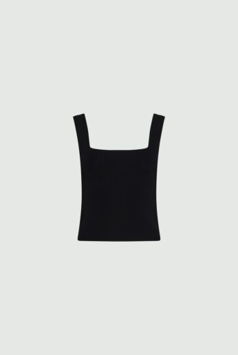 Square-Neck Ribbed Top