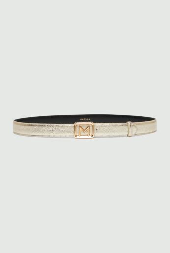 Logo-Embellished Leather Belt