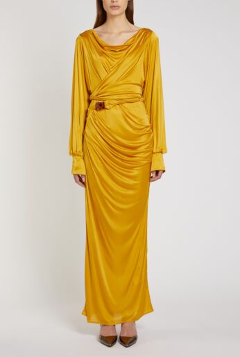 Sculpted Waist Jersey Dress