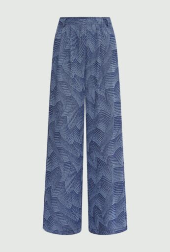 Wide-Leg Jacquard Lurex Trousers