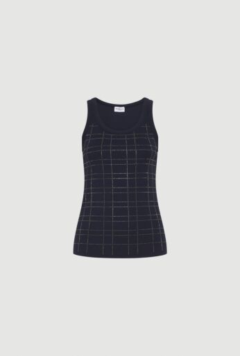 Slim-fit ribbed jersey tank top