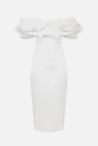Elisabetta Franchi Off-shoulder midi dress