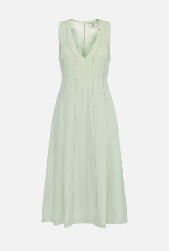 Cool Wool Midi Dress with Circle Skirt