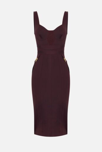Structured midi pencil dress