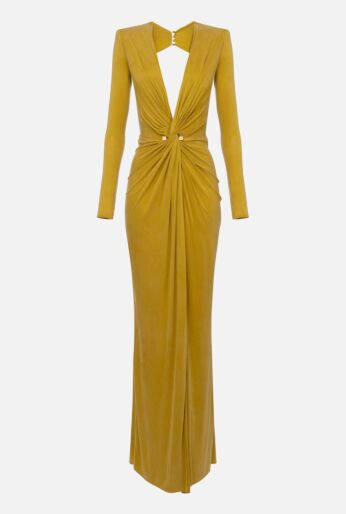 Long Evening Dress in Cupro Jersey.