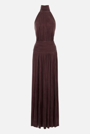 Evening Dress in Cupro Jersey with Regular Fit