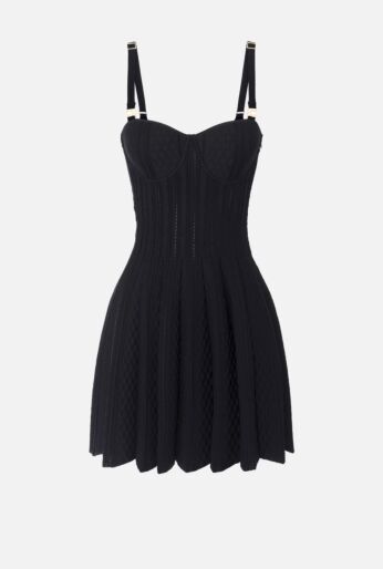 Corset-Style Knit Mini Dress