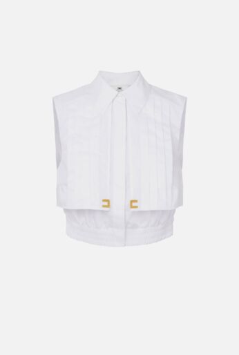 Pleated Cropped Shirt