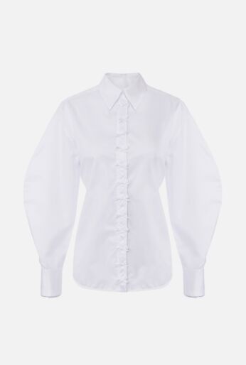 Cotton poplin shirt with bows