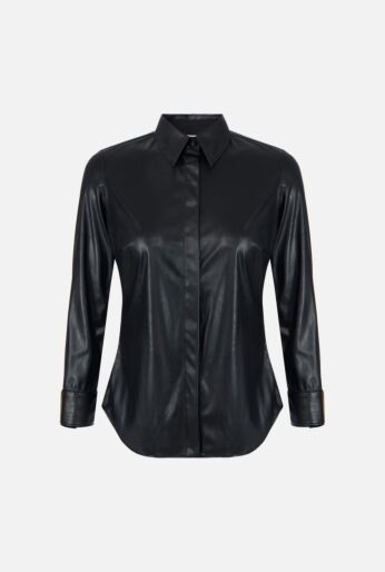 Eco Leather Fitted Shirt