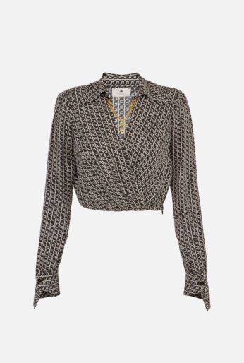 Georgette shirt with geometric print