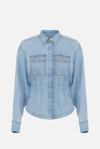 Denim Button-Up Shirt
