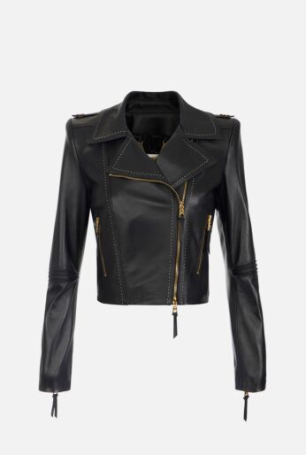 Cropped Biker Jacket