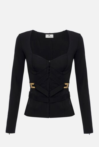Structured Corset-Inspired Top