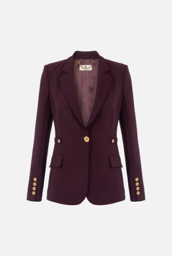 Elisabetta Franchi Tailored Logo-Trim Jacket