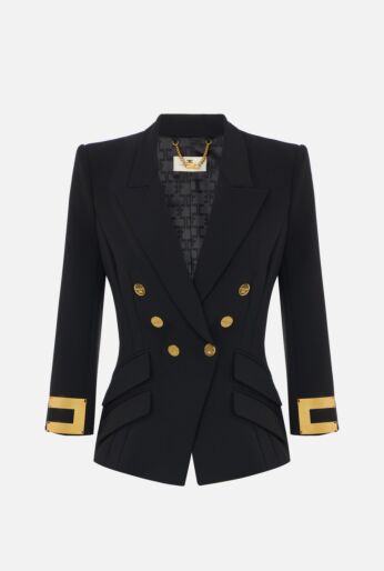 Double Crepe Double-Breasted Blazer 