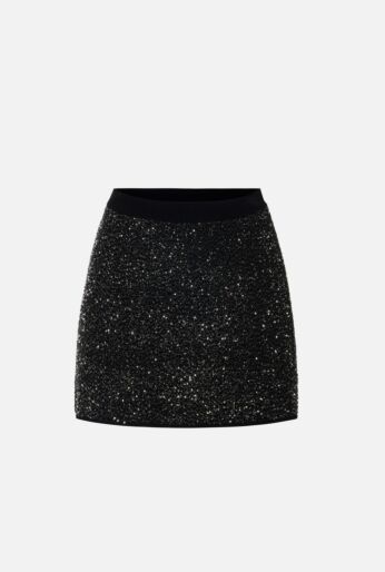 Paillettes/Knit Sequin Mini Skirt