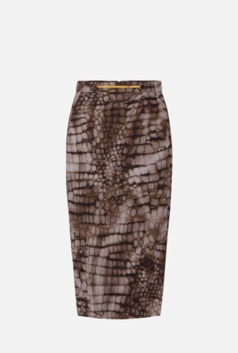 Textured Jersey Midi Skirt