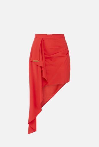 Asymmetric Ruffled Skirt