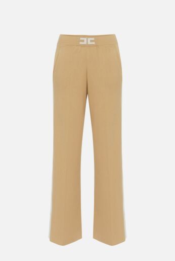 Viscose Pants with Side Stripes