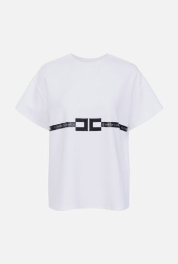 Heavy cotton jersey T-shirt with logo