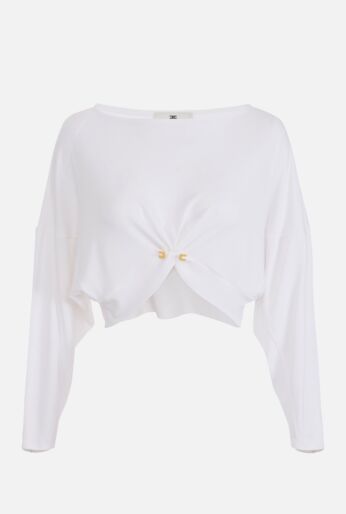 Twist Detail Batwing Top