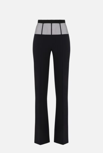 Top Sheer High-Waisted Trousers