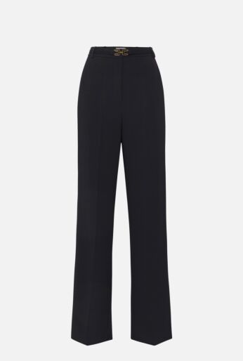 Wide-Leg Trousers with Belt