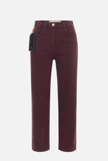 Cropped Denim Trousers with Charm