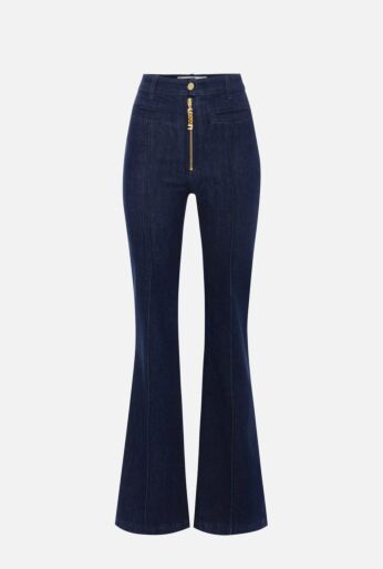 High-Waisted Denim Pants