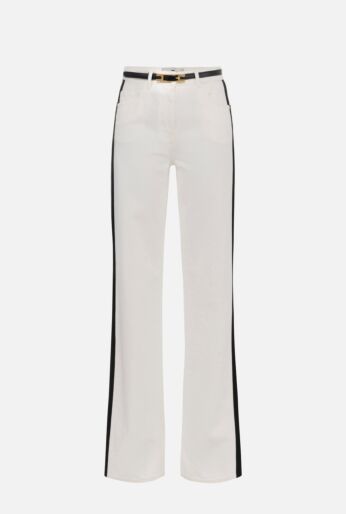 Jeans with satin bands