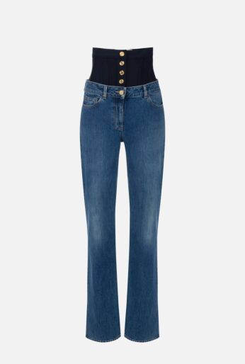 High-Waisted Corset Jeans
