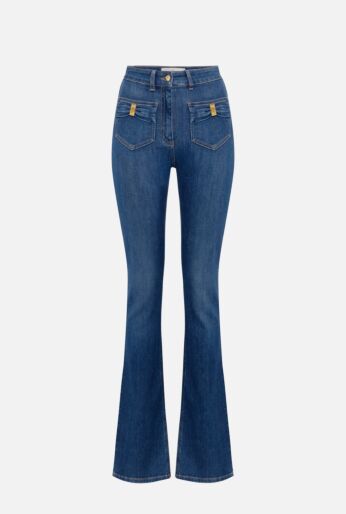 Jeans with Small Pockets and Bow
