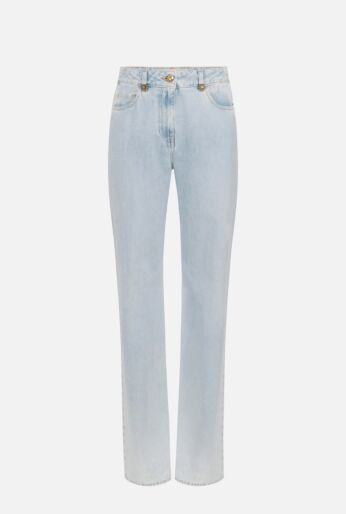 Light Wash Straight-Leg Jeans