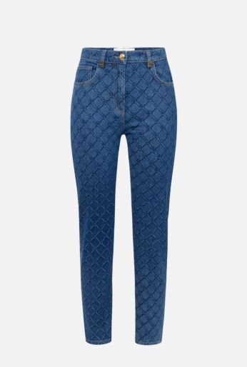 Jeans with All-Over Diamonds