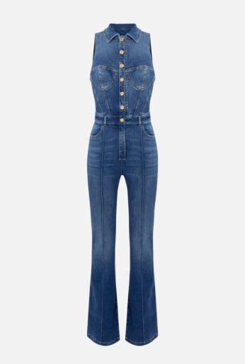 Denim Sleeveless Jumpsuit